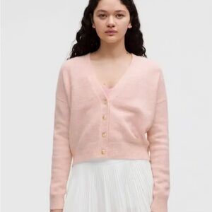 Alpaca Wool-Blend Cardigan Sweater size M PIMI